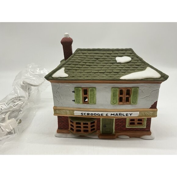 Dept. 56 Dickens' Village Series Scrooge and Marley Counting House Christmas - Picture 6 of 12